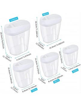 WSY Stackable Food Storage Tanks 5 Lockable Transparent Acrylic Plastic Storage Tanks - B08FBX1DL6Z