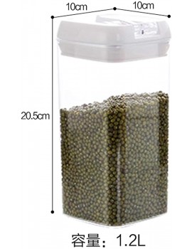 ZHAOSHOP Kitchen Organizer Cereal Box Large Capacity Air-Tight Food Storage Container Kitchen Storage Pot for Dry Grain Milk Powder Sugar Size : SQUARE1.2L - B091H22459P