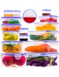 32 Pcs Large Food storage containers- Stackable Kitchen Pantry Organization bowls sets [16 Containers & 16 Lids] -BPA Free Leak proof Plastic lunch boxes with airtight lids-Microwave freezer safe - B097J1SNFSF