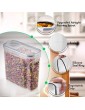 A&S Kitchen Cereal Storage Containers Set of 4X 4L Airtight Container with Lid Labels Chalk Pen. Pantry Storage Plastic Containers Flour Storage Container Pet Food Storage Containers Dispenser - B08K21PSHTH