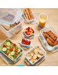 Addis 504498 Clip & Close Food Storage Container 5 Piece Set with Lockable lids Clear with Blue Seal Pack - B003N8XFPIV