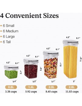 Airtight Food Storage Container Set 24 Piece Kitchen & Pantry Organization BPA-Free Plastic Canisters with Durable Lids Ideal for Cereal Flour & Sugar Labels Marker & Spoon Set - B0822JNHFYK