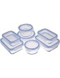 Basics Airtight Glass Food Storage Container Set with BPA-Free & Locking Plastic Lids 14 Pieces 7 Containers + 7 Lids - B073ZP5Z2XP