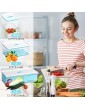 Beeptrum Fresh Food Storage Containers Set 3 Pack Fridge Storage Containers 2.3 L+1.5 L+0.7 L with Vented Lid and Removable Drain Tray Vegetable Containers For Fruit Salad BPA-Free Set of 3 Blue - B09KGCXNF1A