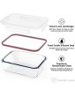Franklin Lade 3 Piece Extra Large Glass Food Storage Container Set 1520ml | BPA-Free Leak-Proof Lids + 3 Spare Silicone Seals | Glass Food Containers | Microwave Oven Freezer & Dishwasher Safe - B08T8KWYGCP
