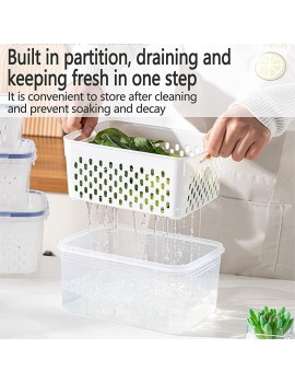 Fruit Vegetable Storage Containers for Fridge 3 Pack Food Storage Container Fresh Container Plastic Produce Saver Container for Refrigerator Food Storage Container with Lids 1 Set #Gray - B0B28Q71LMD