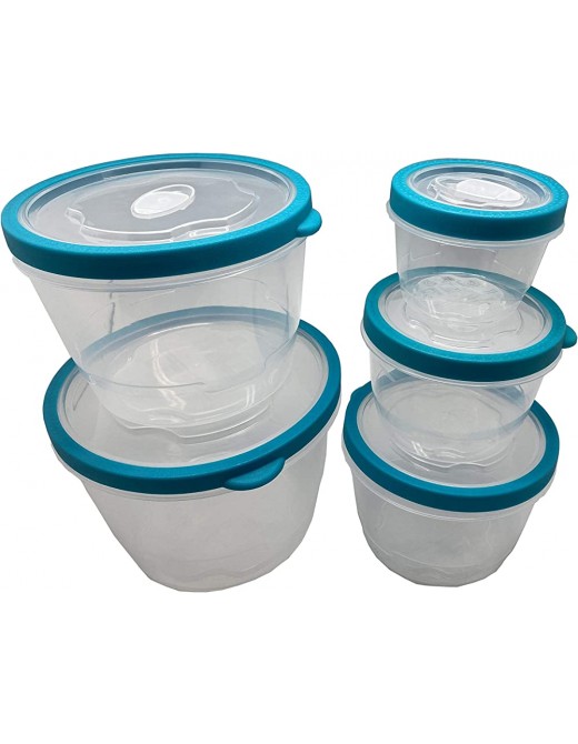 FurnitureXtra Vacuumed Food Container Set Store Veg Fruit Sandwiches Packed Lunch 5 Pack Green - B08G5774KZH