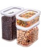 Glad Food Storage Containers Airtight with Lids | Stackable Canisters for Cereal Pasta Baking Supplies | Kitchen Pantry Organization | Assorted Sizes Acrylic Clear - B0897XMFGCL