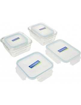 Glasslock 8-Piece Rectangle and Square Assorted Oven Safe Container Set - B00LN7XM7MN