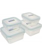 Glasslock 8-Piece Rectangle and Square Assorted Oven Safe Container Set - B00LN7XM7MN