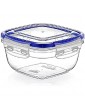 Lock&Fresh BPA Free Plastic Sealed food Storage Container Set 4 pcs 17 oz. 82 oz. - B0718WCCJ9I