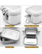 nicelock Small Stainless Steel Food Storage Containers Set | Reusable Metal Lunch Snack Boxes Food Prep Container with Lids Freezer & Dishwasher Safe | 400 ml | BPA-Free Plastic-Free | 2 Count - B09LXX6CJKY