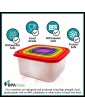 Organzy Pack of 7 Rainbow Food Container Set BPA Free -Microwave Freezer Dishwasher Safe Premium Plastic Storage Set Multiple Sizes – Colourful - B0937GD3NLD