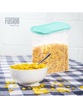 Plastic Kitchen Storage Box Set of 4 4LDry Food Dispenser Clear Container BPA-Free Click Open Lid Pasta Rice Flour Ideal for Cereals Rice Pasta and Much More - B09JNGSC4GC