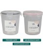Round Food Storage Container Set| Pack of 2 500ml Stackable Clear Clip Lock Storage Box with Lids| Reusable for All Purpose Kitchen Storage Jars Blush Pink - B093BZ964FM