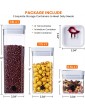 TIMCOOK Airtight Food Storage Container Set 3 Pieces Pop Container Set Pantry Organization for Dry Food Clear Plastic Canisters with Easy Lock Lid Vloger Food Storage - B08S37DQGNM