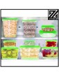 ZYBUX Durable Plastic Storage Food Containers of 17 Pieces | Plastic Food containers with Green Lids | Lunch Box Adults BPA-Free Suitable for Dishwasher Freezer Microwaveable Transparent Colour - B089QLZY3ZI