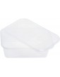 10 Pack Plastic Food Containers with Leak Proof Lids Rectangular BPA Free Microwave and Freezer Safe Recyclable 750ml - B076T7651SN