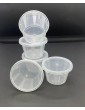 4oz Round Plastic Food Containers Lids Deli Pot or Sauce Take Away Chutney Ketchup Restaurant Jelly Shot & Dessert Cups Re-Usable 50 Pack - B0953TKHCVP