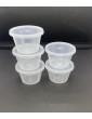 4oz Round Plastic Food Containers Lids Deli Pot or Sauce Take Away Chutney Ketchup Restaurant Jelly Shot & Dessert Cups Re-Usable 50 Pack - B0953TKHCVP