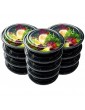 50 X Disposable Round Takeaway Food Containers with Lids Meal Prep Containers Size 24oz Microwave Oven Safe Freezer-Friendly for Catering Restaurants Home Outdoor Party Use 24oz - B09XVQZ6X9J