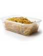 50 x Microwave Plastic Food Takeaway Heavy Duty Satco Containers with Lids 650ml by satco by Classic Disposables - B09YP1LWFDT