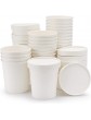 50 x White Soup Ice Cream Container [16oz with Lids 50pcs] Brown Takeaway Paper Bowl Containers Cardboard Round Deli Tubs Lids Heavy Duty 8oz 12oz 16oz 26oz 32oz - B07YLC61J4U
