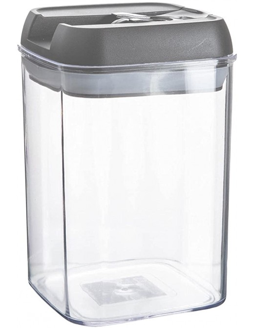 Argon Tableware 1x 800ml Airtight Flip Lock Food Storage Container Plastic Kitchen Storage Jars With Lids Pantry Organiser Solution Grey - B09FPPSX76Q