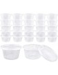 Augshy 40 Pcs Slime Storage Containers,4Oz Big Size Clear Plastic Foam Ball Storage Containers With Lids - B078NNGZ59Z