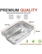 Ayn Al Madina Pack of 25 Aluminium Foil Containers – Foil Trays with Lids No6a 19.7x10.5x4.9cm Perfect for Baking Cooking and Food Storage - B07NS8RMYBA