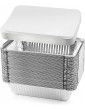 Belexy Aluminum Food Container with lids Disposable Aluminum Foil Pans Pan with Lids 250 ML -Pack of 100 - B0926RYGWVQ