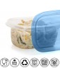 Freshly Contained Plastic Food Containers 21 Pack BPA-Free Reusable Storage Box Set with Lids Airtight Containers for Kitchen Pantry Meal Prep and Lunches Microwave Freezer Safe - B09P1498GWO