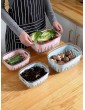 Fridge Storage Containers ANMOO Produce Saver Fridge Organisers with Lid ＆ Strainer Food Containers Salad Box for Fresh Vegetable Blue - B09GDSSB12X