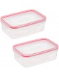 Invero Set of 6 Food Storage Clip Lock Container 450ml with Steam Vent Lids Leakproof Microwave Freezer and Dishwasher Safe Ideal for Lunches Salads Cakes Dinners and more - B09SBNJ7JKL