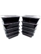 Kabalo 10 Pack Premium 3 Compartment Stackable Microwave Re-Usable Lunchbox Food Container Meal Prep Preparation Boxes - B07GM1CR59R