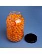 Large Round Plastic Jars with Lids – Refillable Large Round Clear Storage Containers with Airtight Black Lids for Kitchen use Snacks Sweets Cereal & More. 4 Litre 2 Pack - B09G6YQTR4W