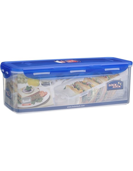 Lock & Lock HPL849T Classic Bread Box Rectangular Food Container w Sandwich Keeper 5.0L - B00466I4G6L