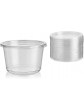 Plastic Food Containers with Lids 16 oz Reusable Freezer Safe Tubs 25 Deli Pots and 25 Lids Perfect for Food Prep Small Dips and Salads and Cereal 115mm Wide x 75mm Deep - B07NKMHHJHC