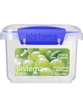 Sistema 1540ZS KLIP IT Food Storage Container with Clip Blue 400 ml - B002ARYB6AJ
