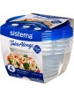 Sistema 54115 Takealongs 760ml Small Bowl 4 Pack Food Storage Containers Clear with Blue Lid - B07D7MNHVPI