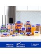 Sistema KLIP IT PLUS Food Storage Container | 5.5 L Square | Stackable & Airtight Fridge Freezer Food Boxes with Lids | BPA-Free Plastic | Blue Clips | 1 Count - B08L6QM5H4M