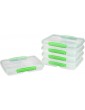 Sistema TO GO Multi Split Meal & Food Prep Containers | with Dividers & Clips | 820ml | BPA-Free | 5 Food Storage Containers - B08HB4GLKKN
