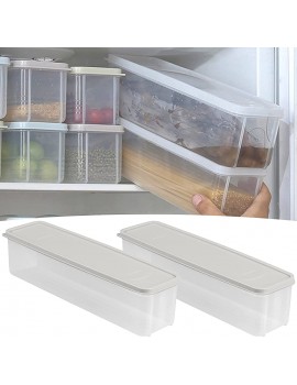 Airtight Cereal Container Pasta Container Noodle Storage Box Plastic Noodle Box Sealed Refrigerator Vermicelli Grain Storage Box With Lid Storage Trays for Organizing Green One Size - B0B35W3Q19I