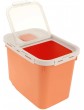 balikha 10KG Rice Storage Container with Wheels Grain Box Airtight Cereal Dry Food Rice Storage Container with Lid and Measuring Cup Kitchen Storage Bin Orange - B09MBBTK4BD