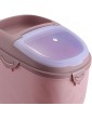 Baoblaze 15kg Large Capacity Food Pantry Storage Cereal Rice Container Storage Bin with Wheels BPA Free pink - B09CK946M7E