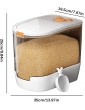 ceasnitis 5 10kg Rice Storage Container with Seal Lid & Spoon Large Capacity Kitchen Dry Food Storage Container Bucket for Rice Flour Cereals Pet Dry Food Dog Food - B09XDZ8L84F