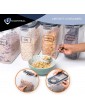 Cereal & Food Containers for Storage BPA Free Transparent Airtight with Black Lids Medium 2.5L Set of 8 24 Stickers Pen Measuring Cups for Sugar Snacks Flour Baking Rice Coffee - B08PZ26HH4P