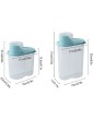 Cereal Container Storage Set Kitchen Airtight Container Storage Box with Spout and Measuring Cup Dry Food Dispenser Containers M - B0B12WTVDBC