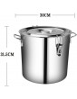Cereal Containers Household sealed rice barrel sealed rice cylinder stainless steel rice barrel rice storage box pest control moisture-proof surface barrel Color : Silver Size : 30*31.5cm - B07DNYVQZLH