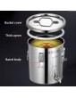 Cereal Containers Stainless Steel Rice Bucket Sealed Flour Bucket Rice Storage Boxes Soy Storage Tank Kitchen Storage Container Color : Silver Size : 22.5x22.5x22.5cm - B0822PRD2ZC